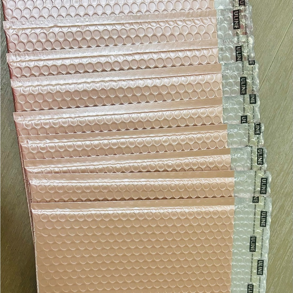 ROSE GOLD ULINE LINE 8x11 poly mailers 10 pieces